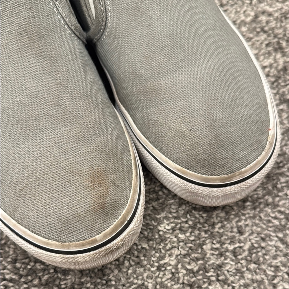 Vans Classic Gray Slip-On Shoes - Picture 3 of 8